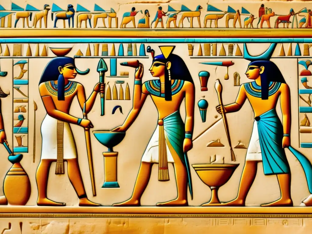 Restauración ética antiguo Egipto: Maestros artesanos preservan con precisión una antigua pintura en una tumba faraónica
