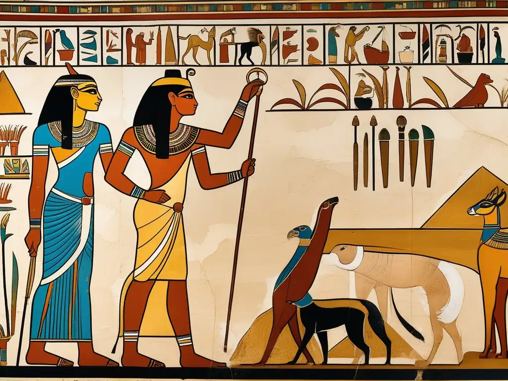 Restauración ética del antiguo Egipto: Conservadores expertos devuelven vida a un mural milenario, con colores vibrantes y detalles intrincados