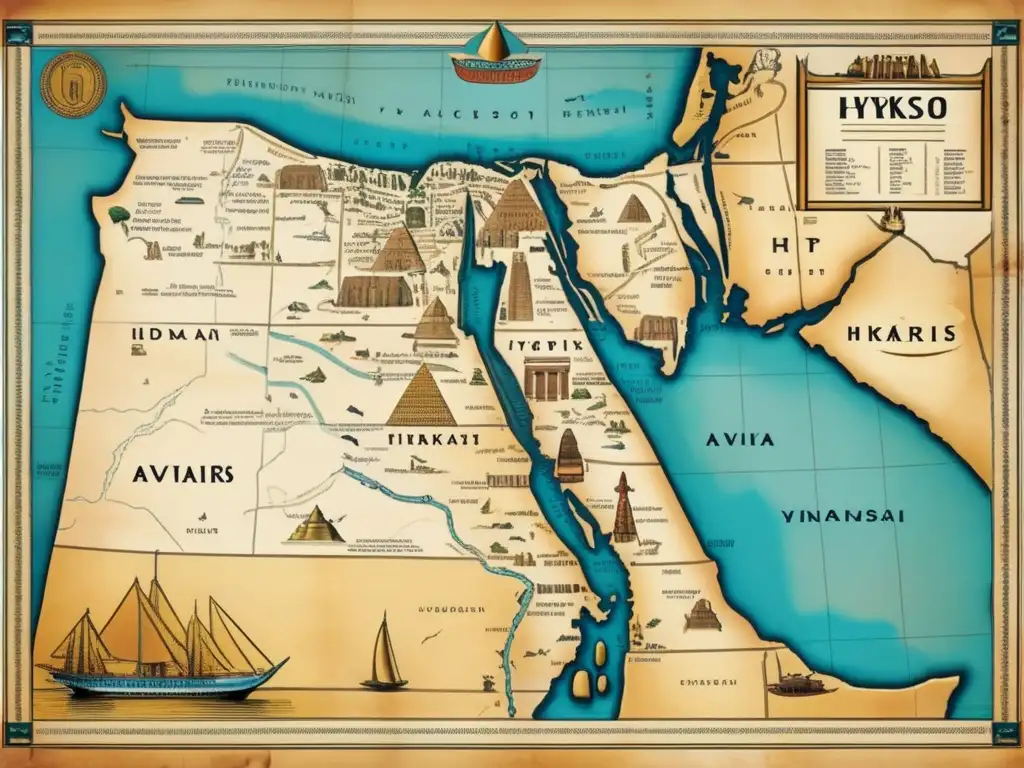 Un antiguo mapa de Egipto muestra en detalle la dinastía Hyksos y su impacto en la civilización