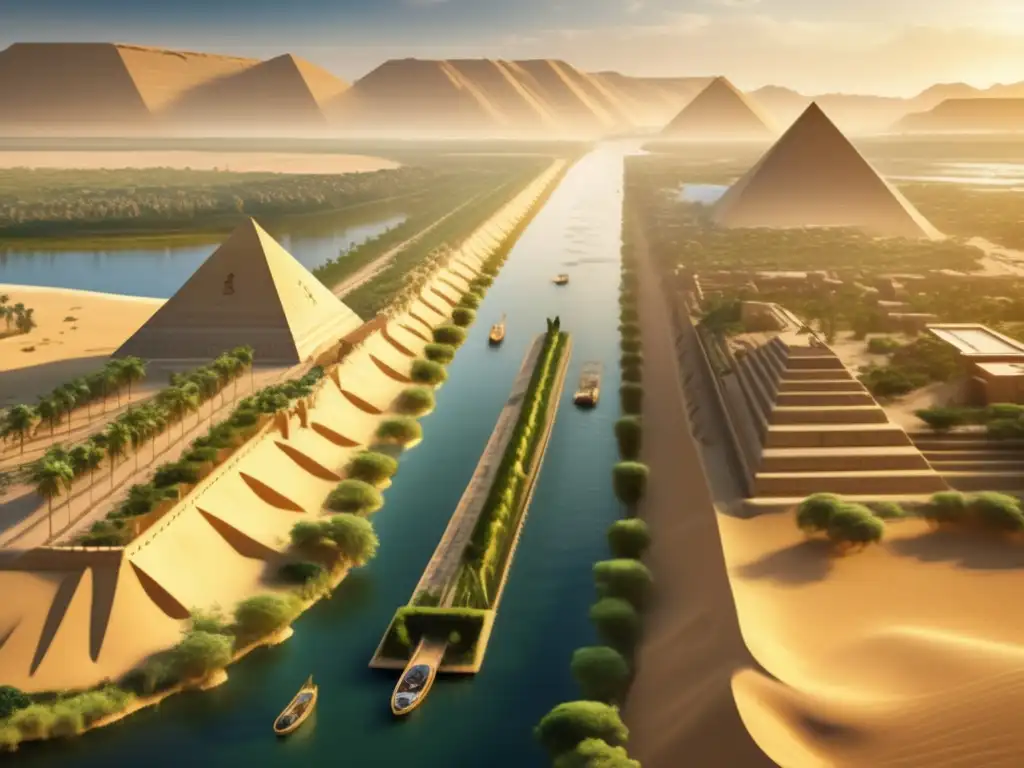 Ingeniería hidráulica del antiguo Egipto en el Nilo: una imagen deslumbrante muestra la destreza de esta civilización en canales y compuertas