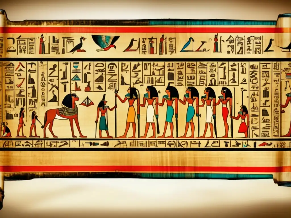 Un antiguo papiro egipcio desenrollado revela misteriosos jeroglíficos, transportándonos a la medicina egipcia perdida