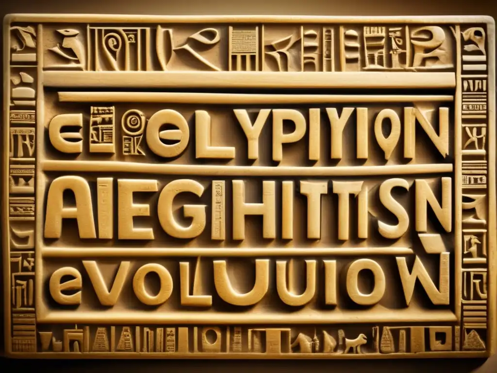 Un antiguo tablet de piedra muestra la evolución del alfabeto egipcio