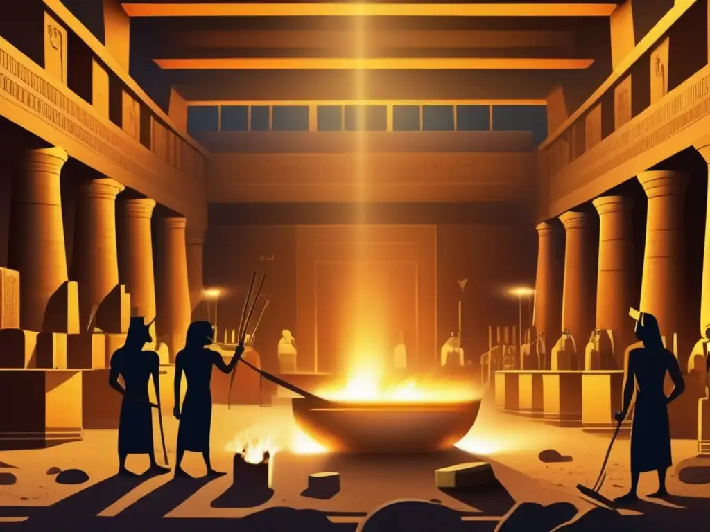 En el antiguo Templo de Ptah en Menfis, Egipto, la metalurgia cobra vida
