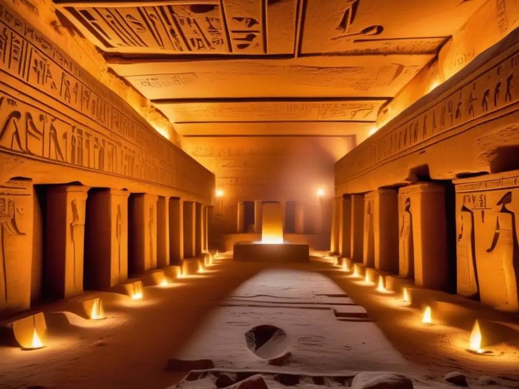Arquitectura subterránea en el Valle de los Reyes de Egipto: las cámaras iluminadas por antorchas revelan misteriosos jeroglíficos y dioses antiguos
