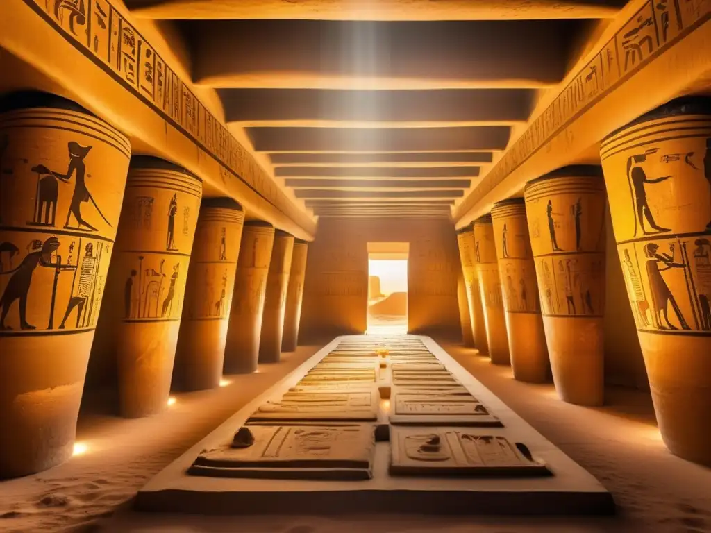 Ingeniería y arte en tumbas subterráneas: una imagen que transporta al antiguo Egipto, con sus maravillas artísticas y arquitectónicas