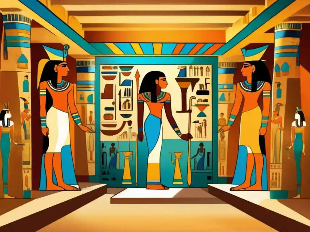 La asombrosa tumba de Nefertari, con sus intrincadas jeroglíficos, colores vibrantes y deidades egipcias