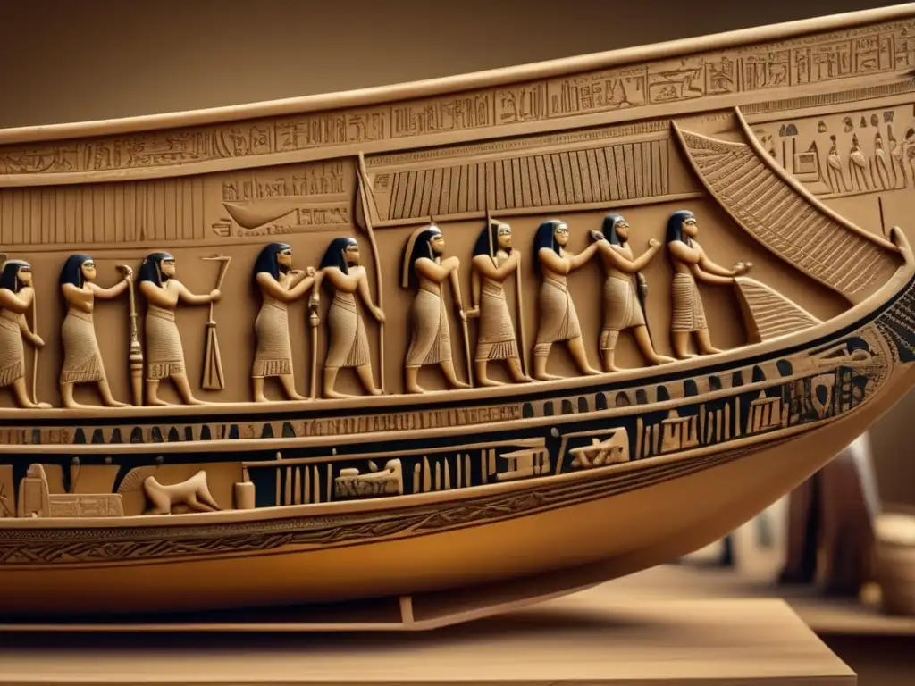 Restauración barcas solares Egipto: Hábiles artesanos restauran minuciosamente una antigua embarcación sagrada egipcia