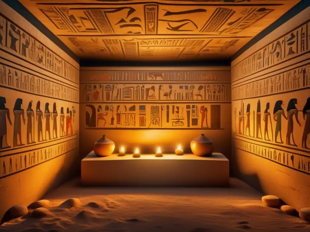 Una cámara misteriosa en una tumba egipcia antigua