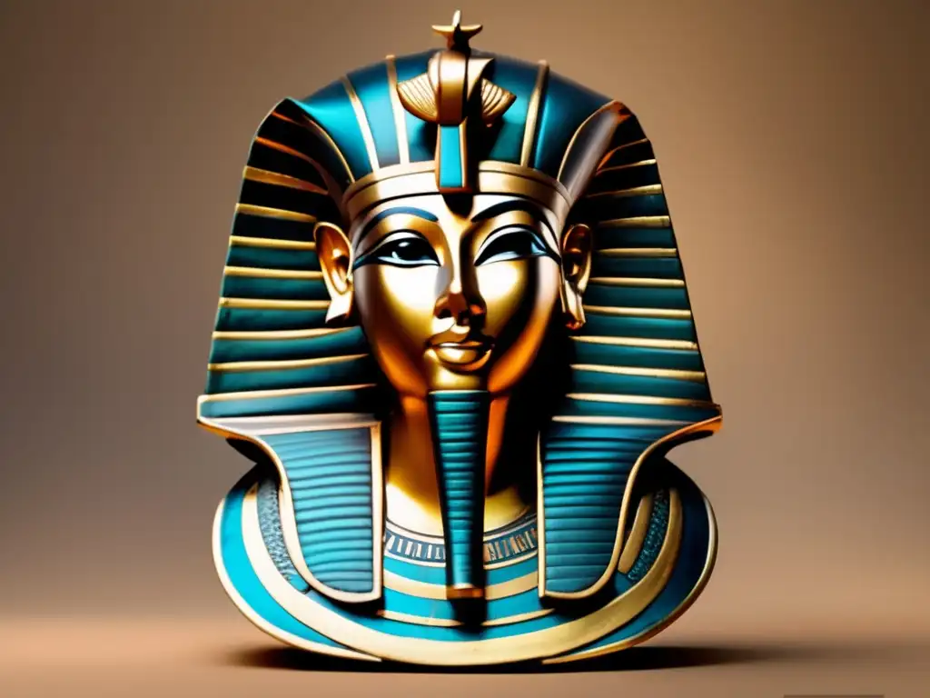 Un casco de batalla del Antiguo Egipto, increíblemente preservado, hecho de bronce reluciente y adornado con grabados intrincados