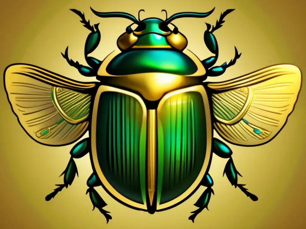 Un cautivador escarabajo sagrado, símbolo de la fertilidad y protección en la antigua cultura egipcia