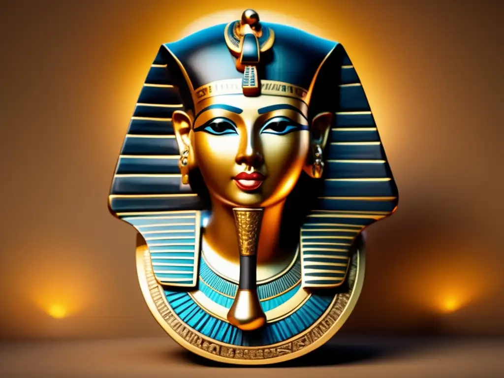 Una cautivadora imagen en 8K de un busto de Cleopatra, una joya del legado de la mitología egipcia