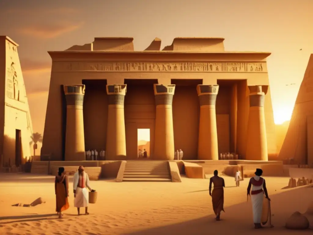 Una cautivadora imagen muestra la reconstrucción virtual de un antiguo sitio arqueológico egipcio