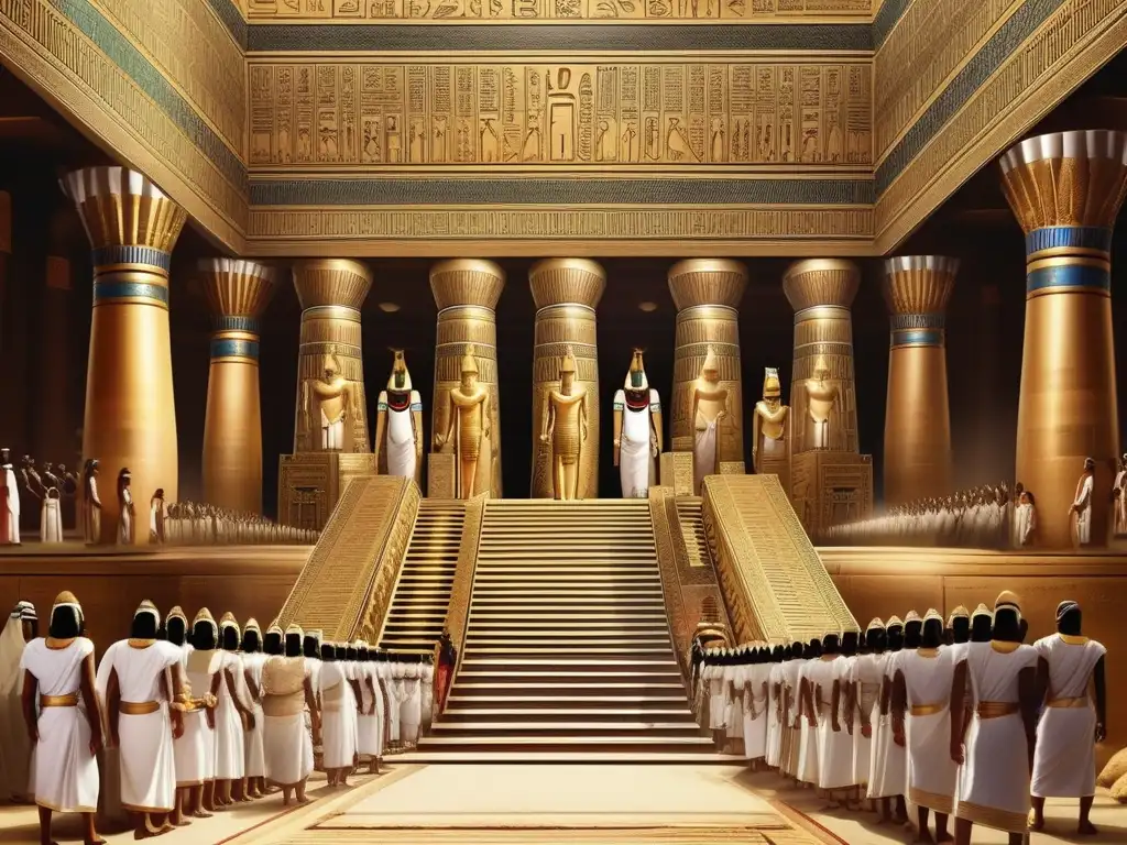 Ceremonia de Ascenso del Faraón en Egipto: Una imagen vintage que captura la grandiosidad y significado de este antiguo evento