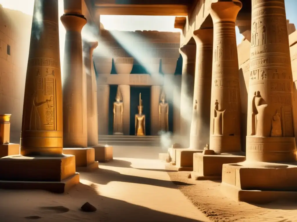 Ceremonias de adoración en Egipto: Una fotografía sepia antigua captura la esencia de la antigua civilización