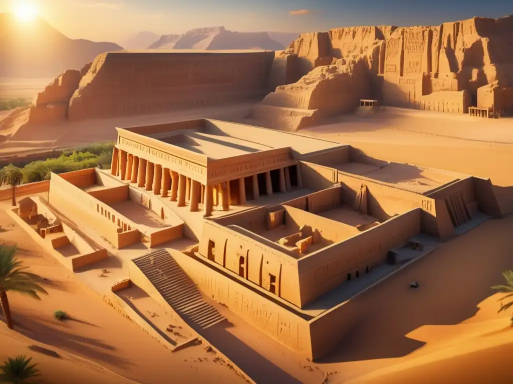 El complejo funerario Deir el Bahari de Hatshepsut emerge majestuosamente en una imagen detallada