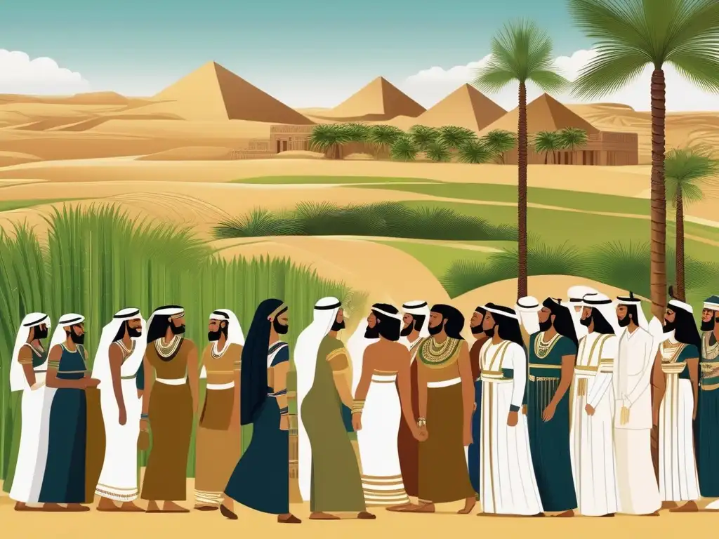 Un contraste visualmente impactante entre la moda egipcia en la antigüedad