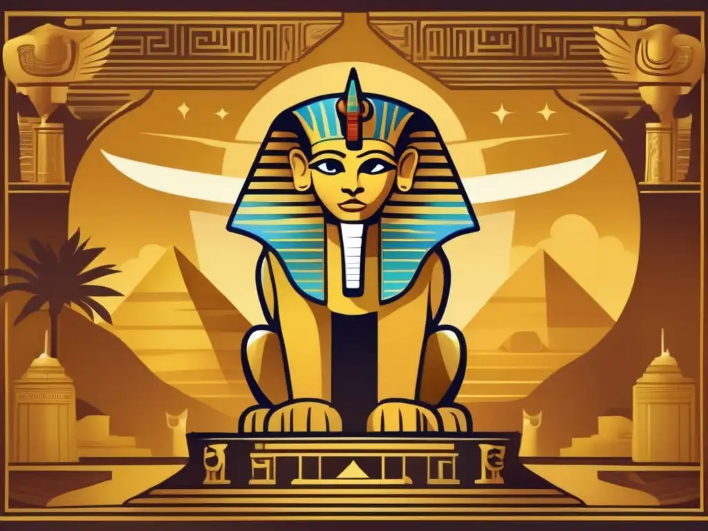 Descendencia faraónica en la mitología: Una ilustración vintage que muestra el origen mítico