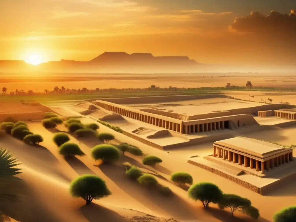 Descubrimientos recientes en Amarna: una imagen vintage en alta resolución muestra la grandiosidad y belleza de esta antigua ciudad