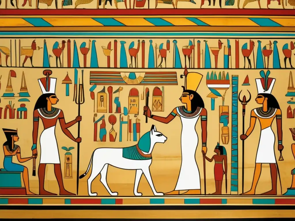 Una detallada pintura de una antigua tumba egipcia muestra la estratificación social en el antiguo Egipto