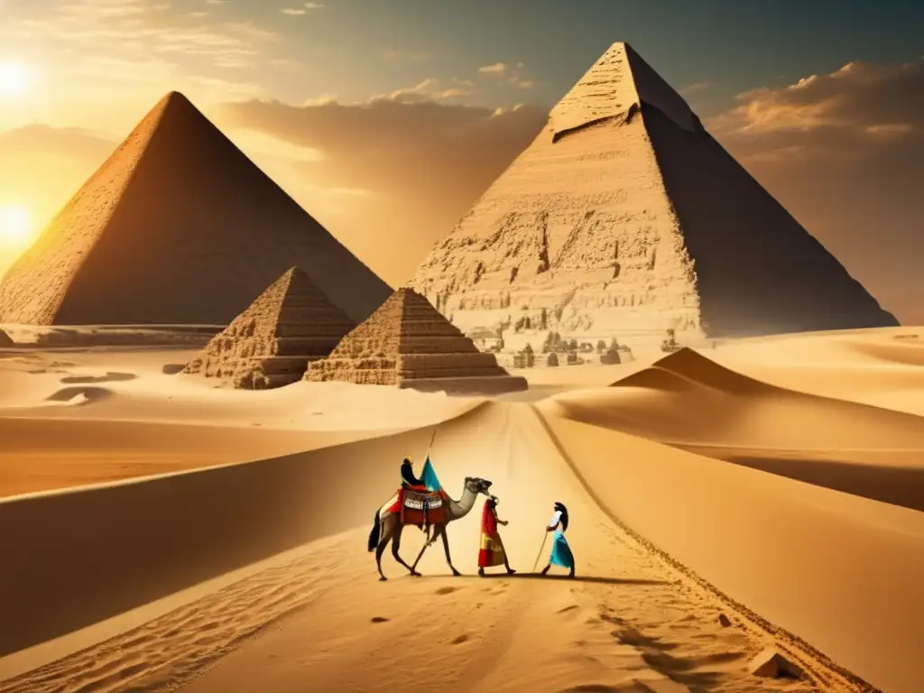 Diplomacia egipcia y conflictos regionales: Una imagen fascinante de la antigua Egipto, con diplomáticos egipcios en intensas negociaciones con reinos vecinos