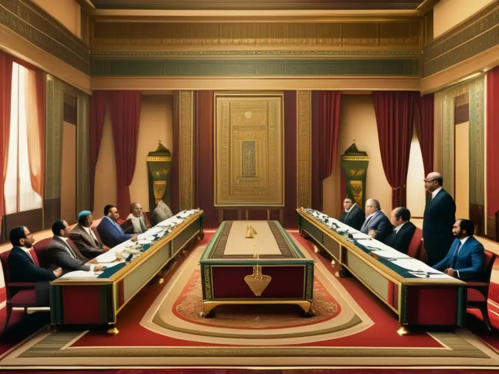 Diplomacia egipcia y conflictos regionales se entrelazan en una cámara histórica llena de opulencia y secretos