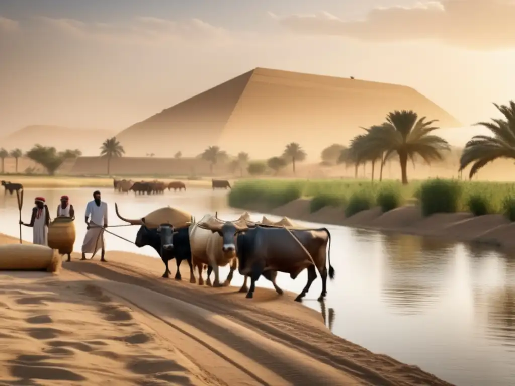 Doma y uso de animales en la agricultura egipcia: un paisaje ultradetallado de la escena agrícola antigua a lo largo del río Nilo
