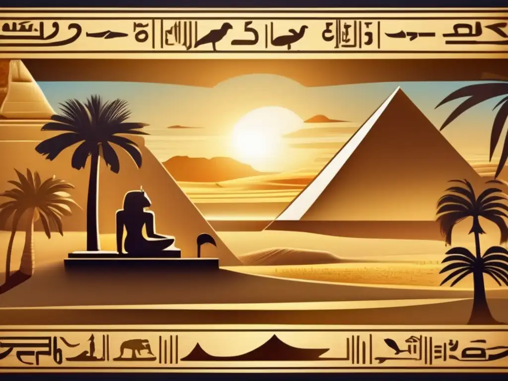 Evolución escritura egipcia siglos: Una imagen en 8k detallada y con estilo vintage muestra la transformación de la escritura a lo largo de los siglos