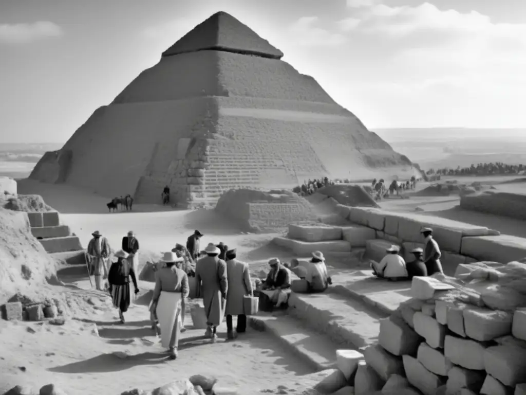 Emocionante exploración arqueológica de la pirámide escalonada: investigadores meticulosos desentierran tesoros históricos
