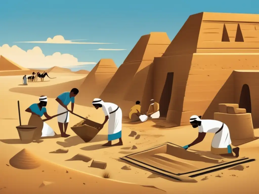 Emocionante excavación arqueológica en el Antiguo Egipto, Nilo occidental