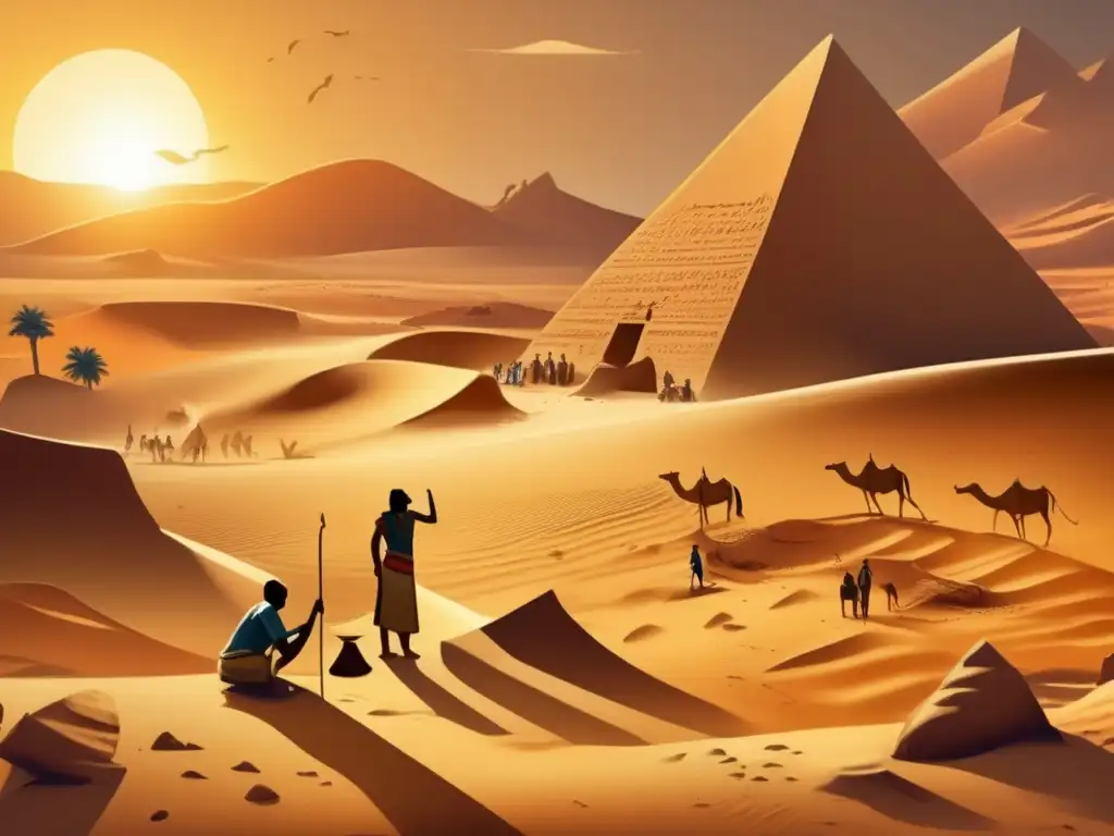 Emocionante excavación arqueológica en Egipto revela instrumentos musicales del arte egipcio en un paisaje desértico dorado
