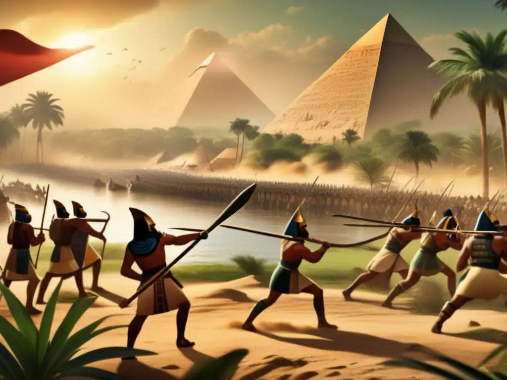 Épica batalla en el Nilo durante el Antiguo Egipto