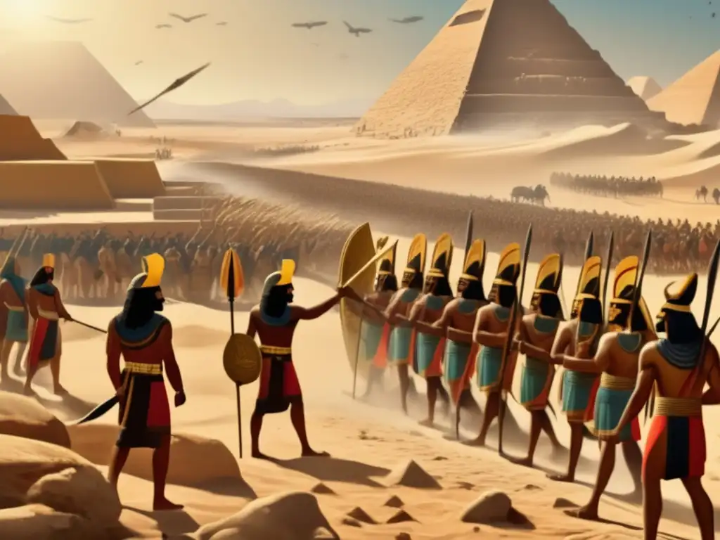 Un épico enfrentamiento de guerreros en el Periodo Predinástico de Egipto, donde la historia cobra vida