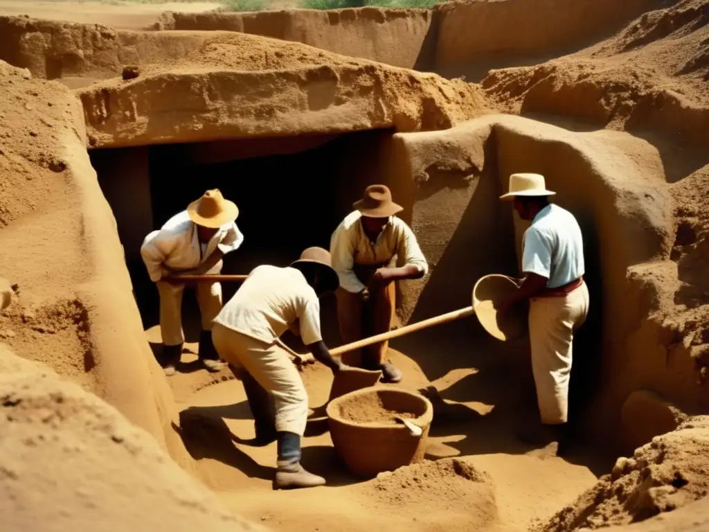 Equipo arqueológico desentierra tumba antigua en desierto remoto