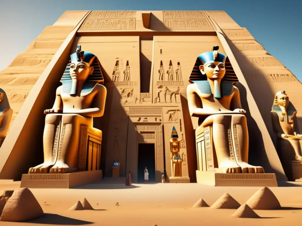 Escena detallada del antiguo Egipto durante el reinado transitorio de Thutmose II