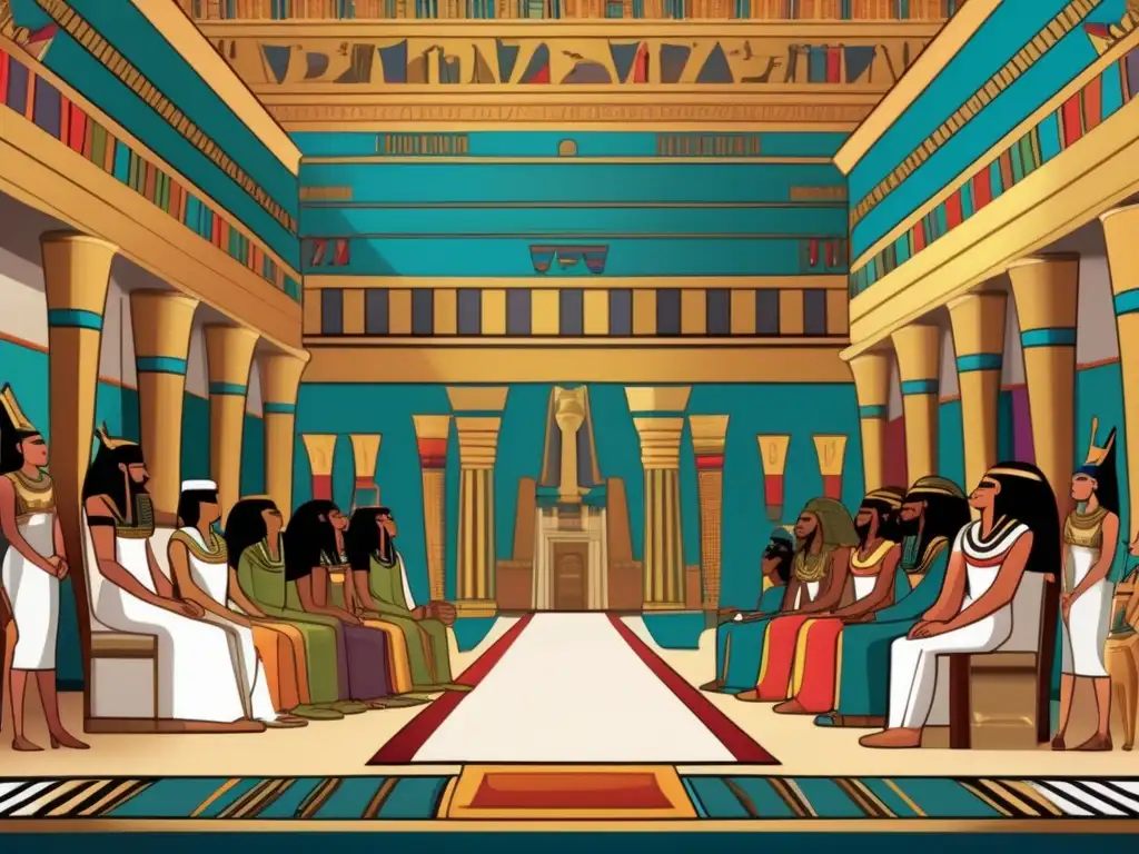 Una escena diplomática en el antiguo Egipto durante el Segundo Periodo Intermedio