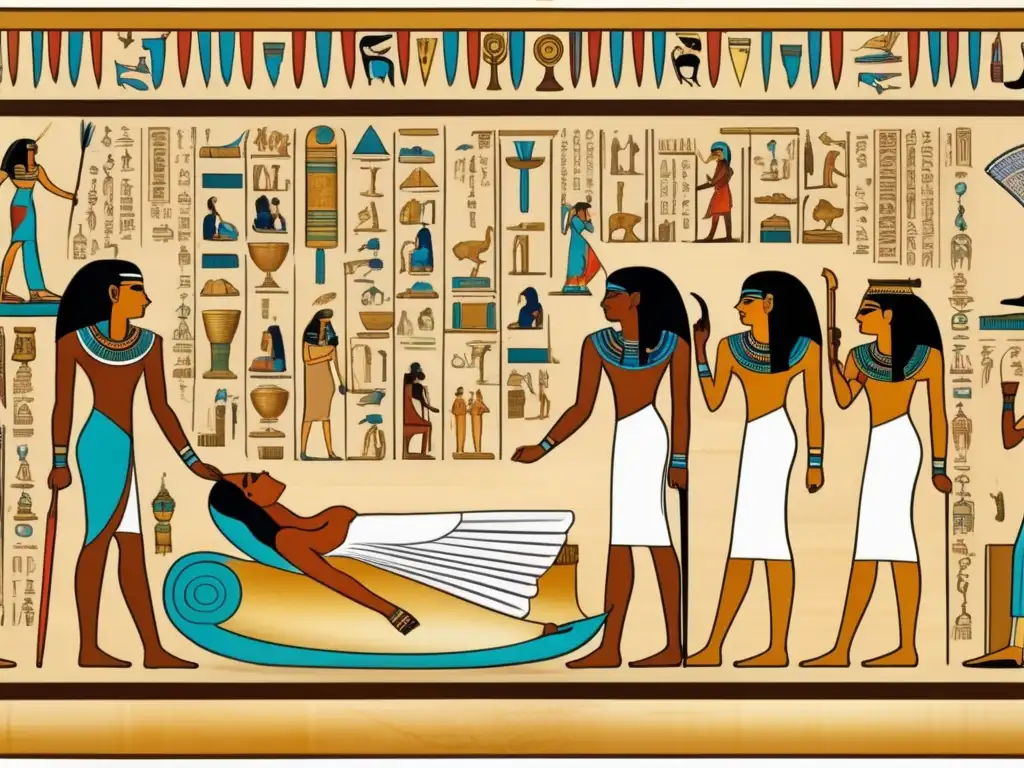 Una escena médica del Antiguo Egipto con influencia de la mitología
