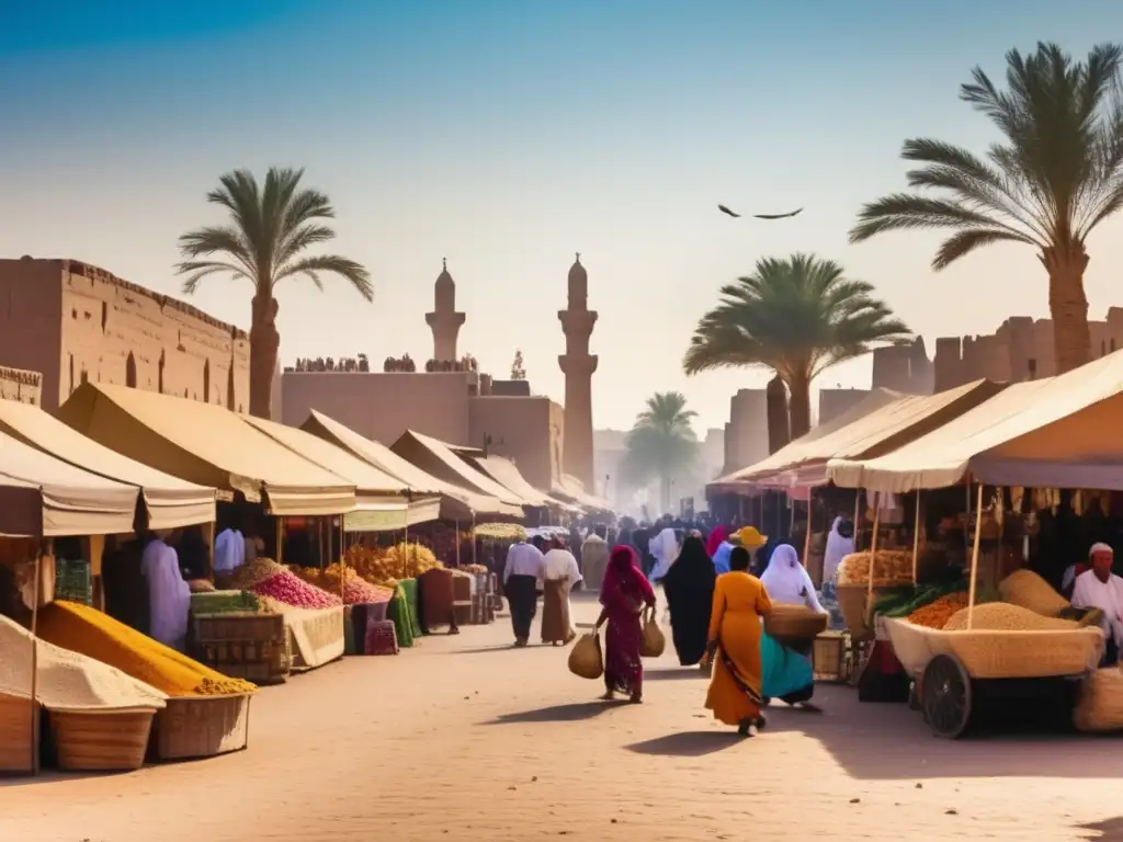 Una escena vibrante de la bulliciosa vida económica en Luxor, Egipto