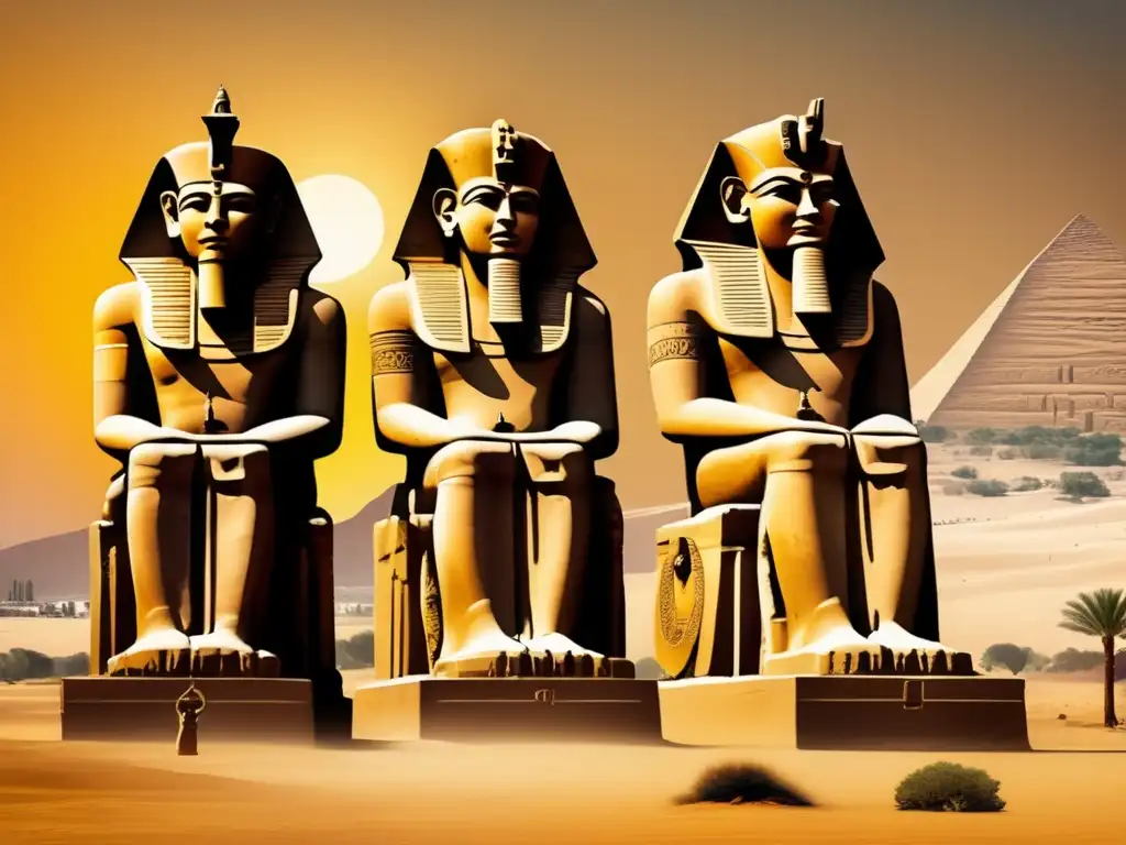 Las estatuas colosales de Memnón, imponentes en el desierto egipcio