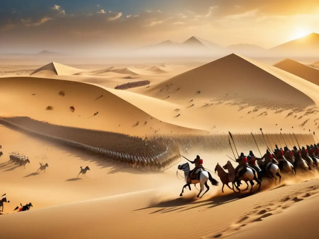 Estrategias militares del periodo tardío de Egipto cobran vida en una épica batalla en el desierto dorado