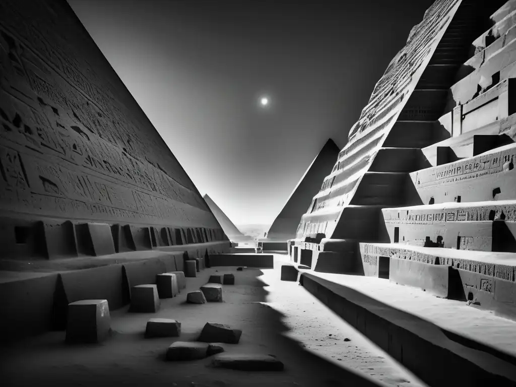 Descubre las Estructuras subterráneas del Antiguo Egipto en la misteriosa y fascinante imagen de la Gran Pirámide de Giza