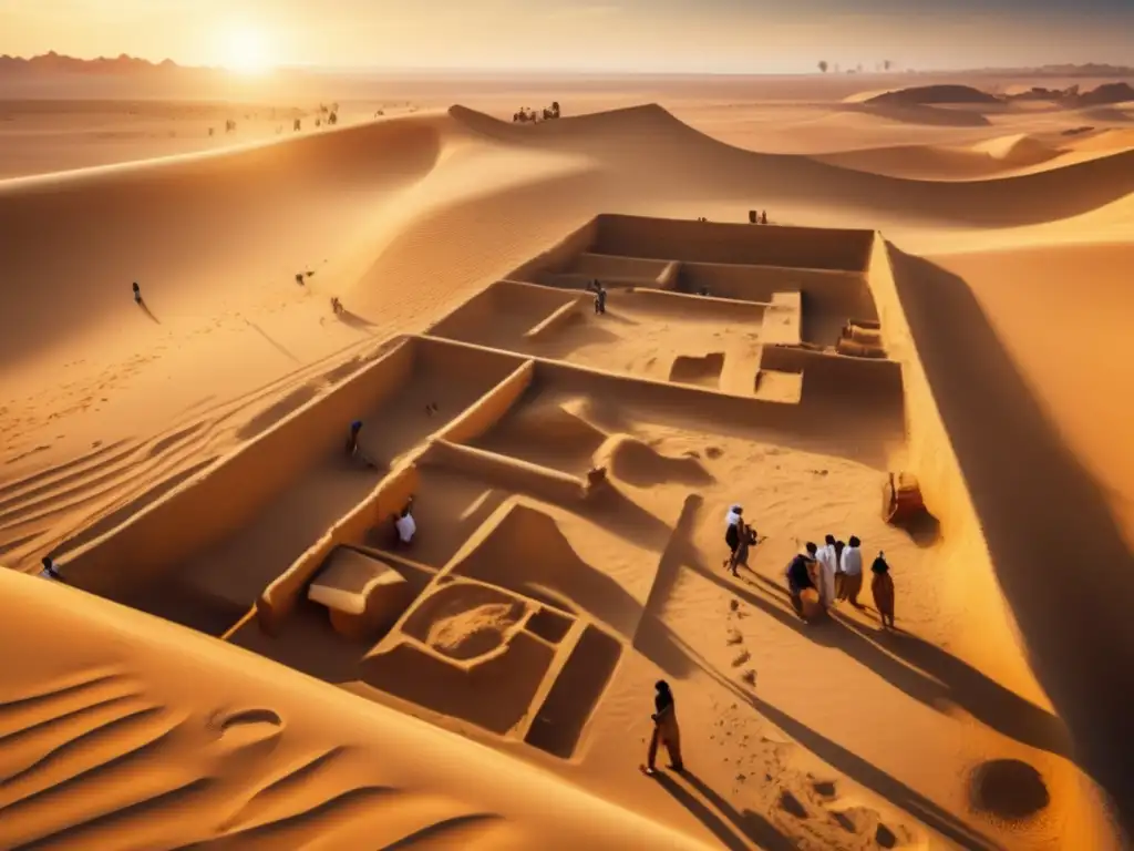 Excavación arqueológica en Egipto con IA: equipo en el desierto desvela antiguo arte egipcio