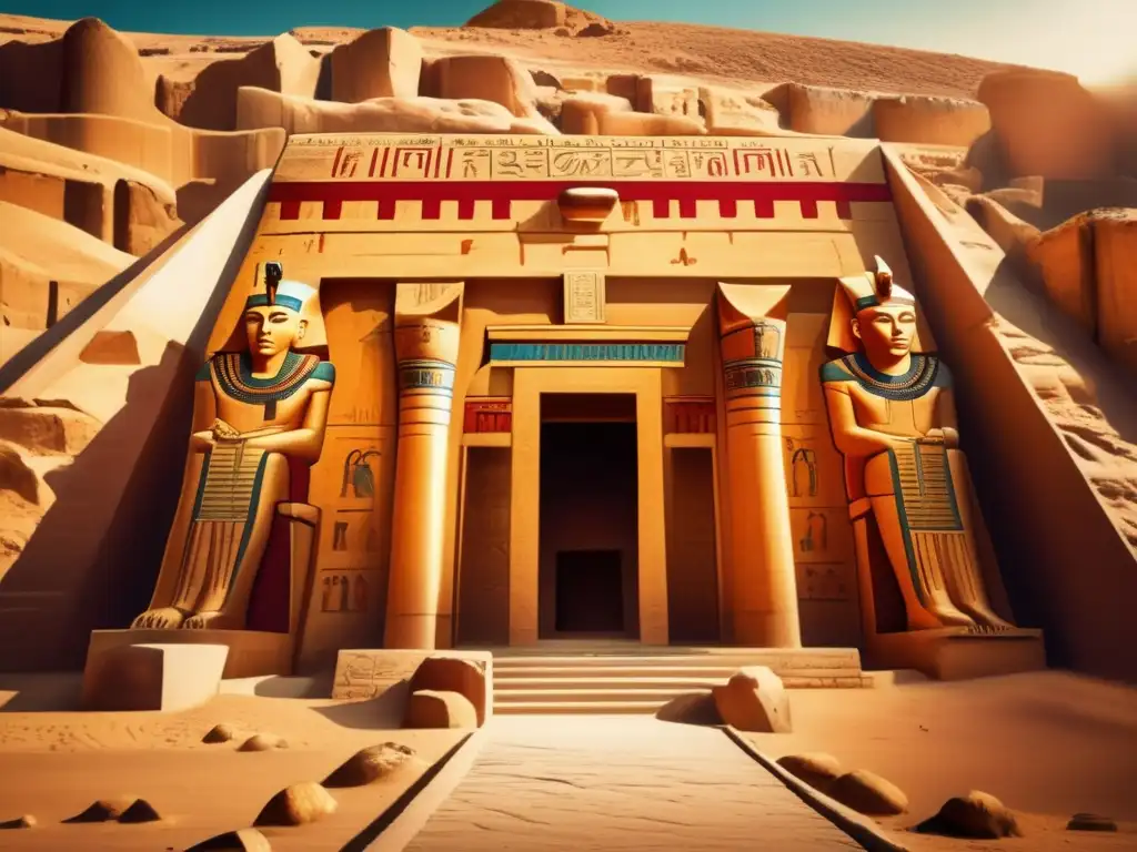 Exploración en las tumbas del Valle de los Reyes en Egipto: Intricadas y misteriosas, las carvings y jeroglíficos adornan la entrada