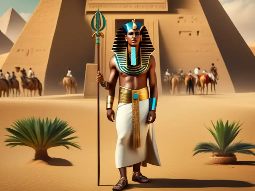 Exquisita imagen vintage en 8k del cultivo y uso ceremonial de las hierbas del Antiguo Egipto