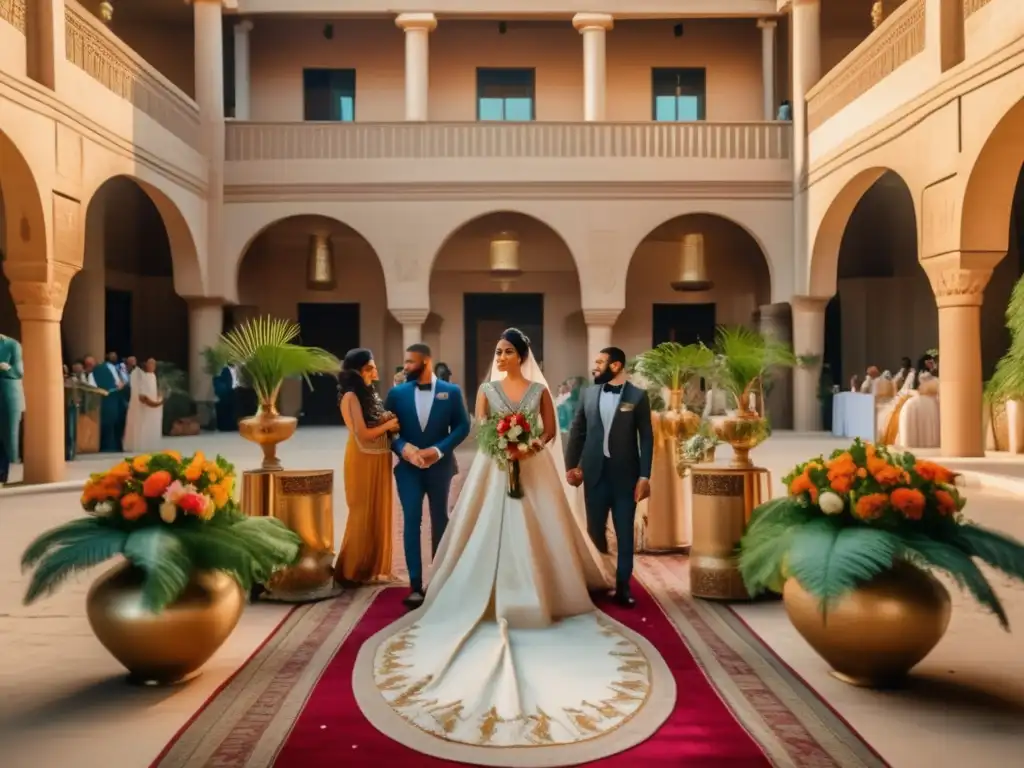 Exuberante boda egipcia en un majestuoso palacio: un matrimonio político en Egipto que une culturas y alianzas históricas