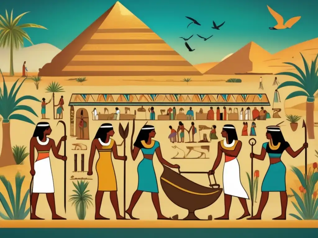 Un fascinante cuadro del Antiguo Egipto que muestra la importancia de la agricultura