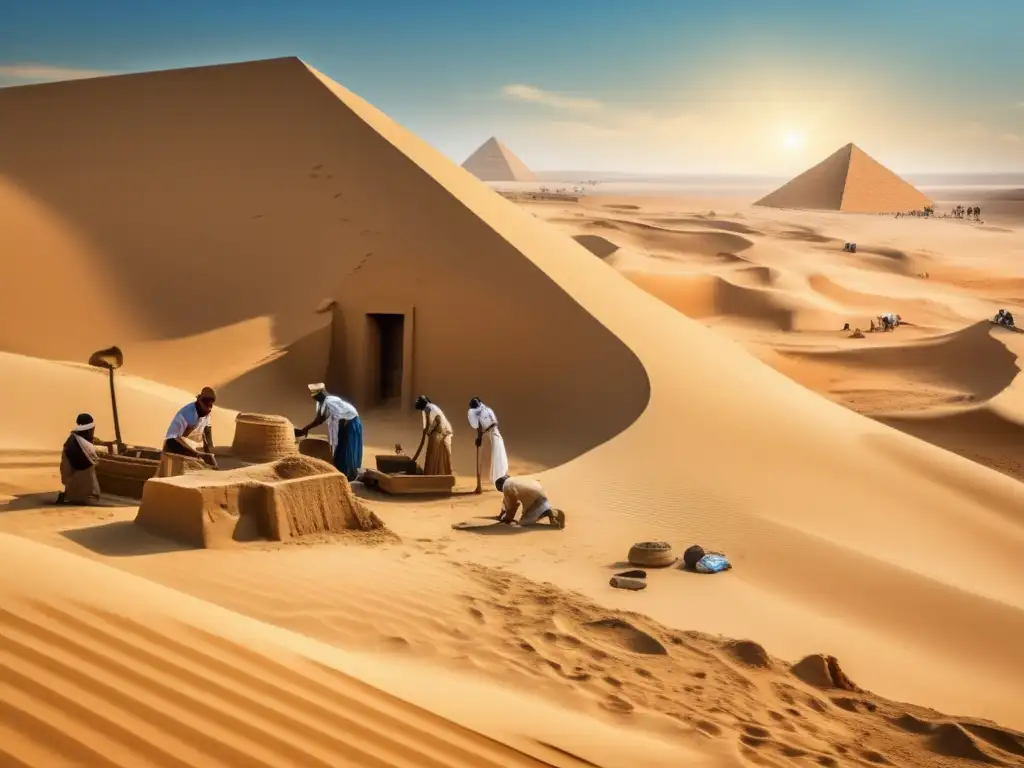 Un fascinante sitio arqueológico en Egipto, donde un equipo de arqueólogos descubre antiguos artefactos