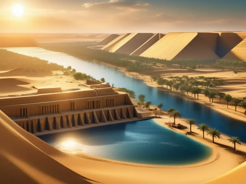 La grandiosa ingeniería hidráulica del antiguo Egipto Nile se revela en esta imagen vintage