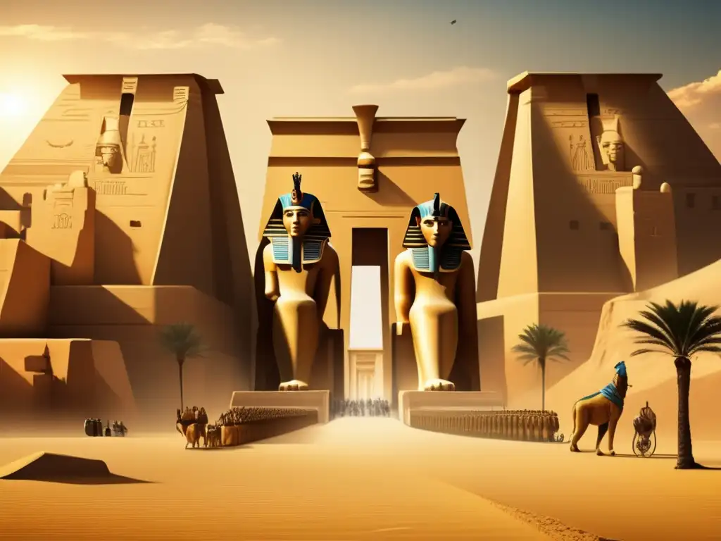 La grandiosa arquitectura militar en el Antiguo Egipto cobra vida en esta imagen vintage