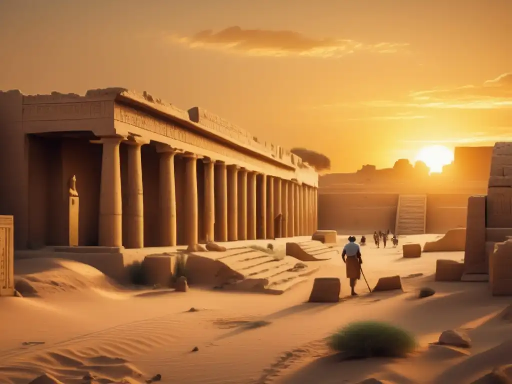 Descubre los hallazgos en la antigua ciudad de Amarna al atardecer dorado