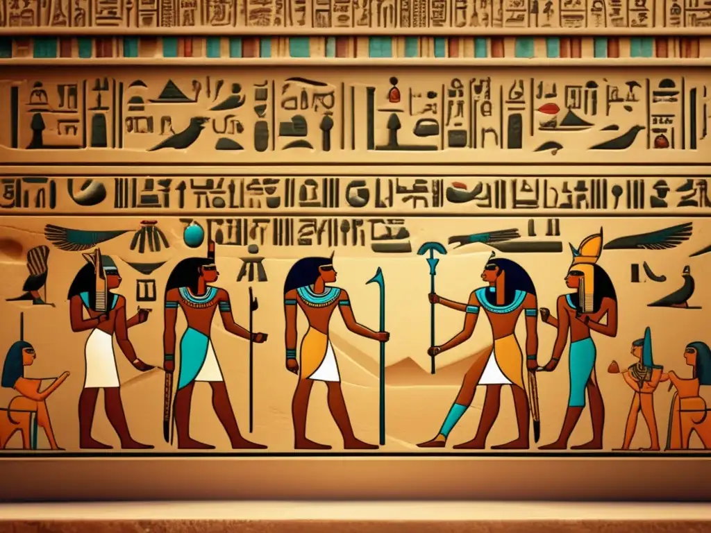 Decodificación de hieroglíficos: sumérgete en el legado del antiguo Egipto, en un majestuoso templo lleno de símbolos y cultura